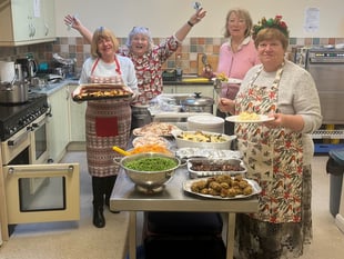 Ashprington Christmas Lunch raises hundreds for Totnes Caring